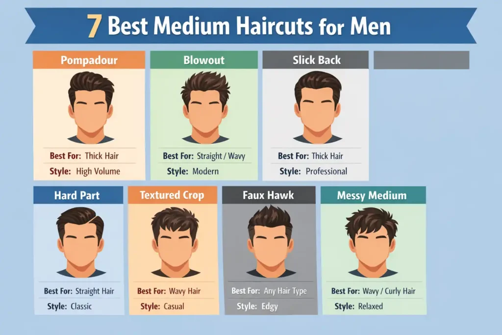 7 Best Medium Haircuts for Men