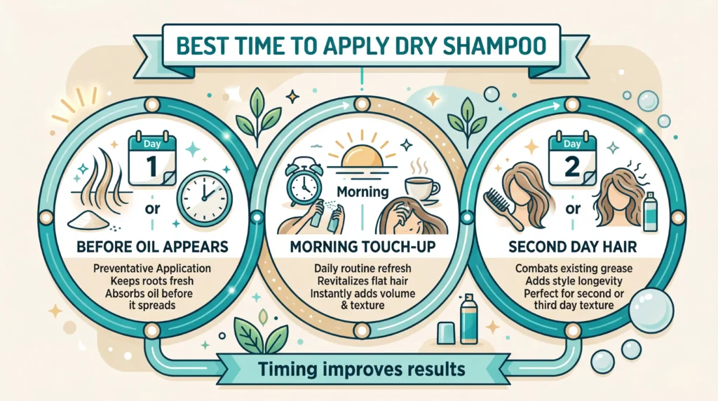 Best Time to Apply Dry Shampoo