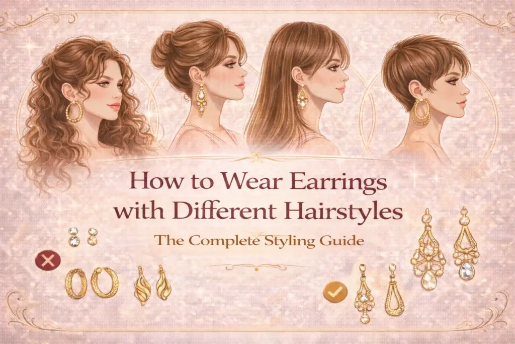 How to style earrings with different hairstyles