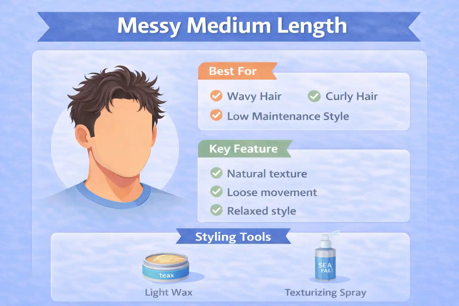 The Messy Medium Length Look
