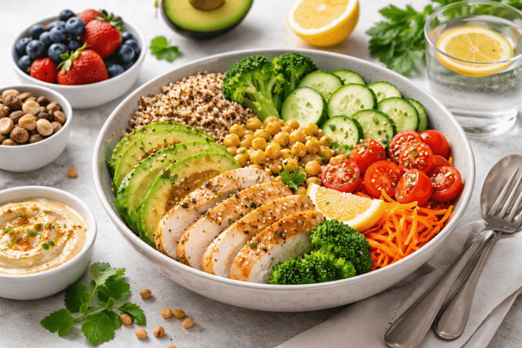 eat balance diet to lose belly fat