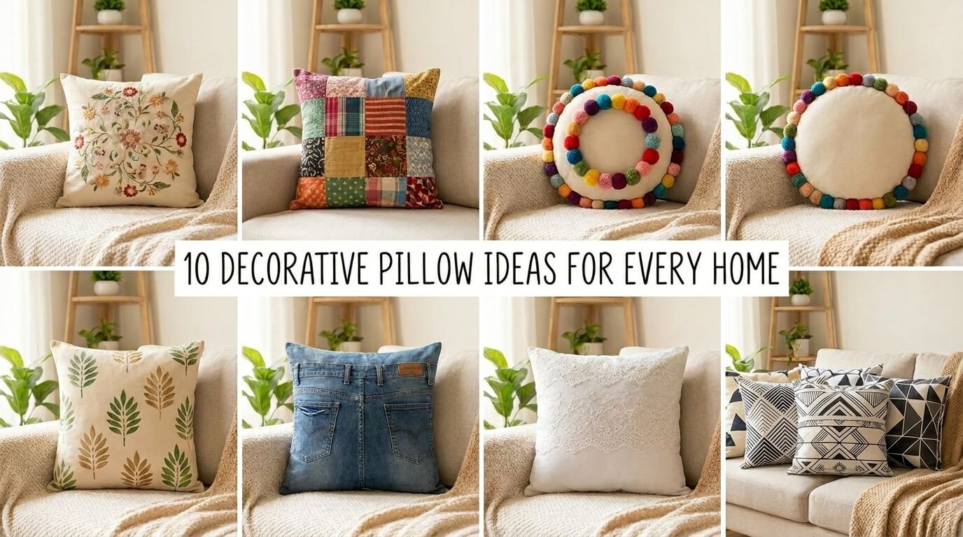 10 DIY decorative pillow ideas