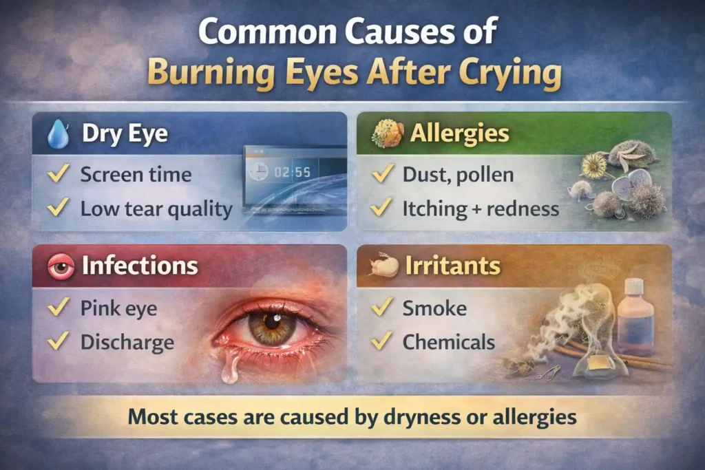 Common Causes of Burning Eyes After Crying