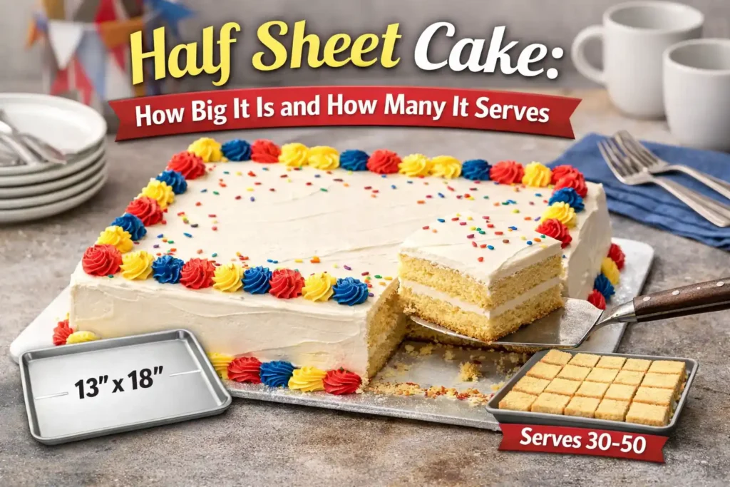 Half Sheet Cake How Big It Is and How Many It Serves