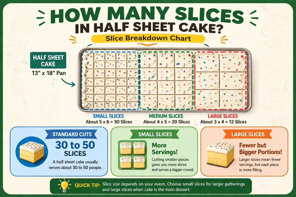 How Many Slices in Half Sheet Cake