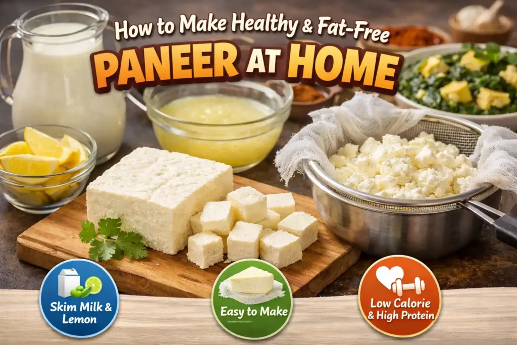 How to Make Healthy and Fat-Free Paneer at Home