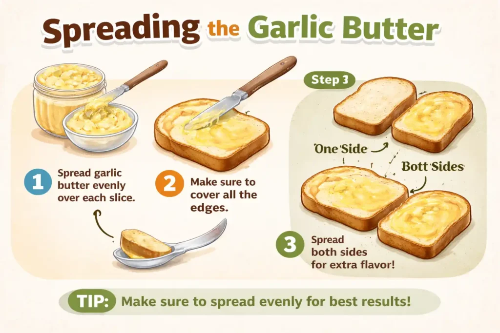 Spreading the Garlic Butter