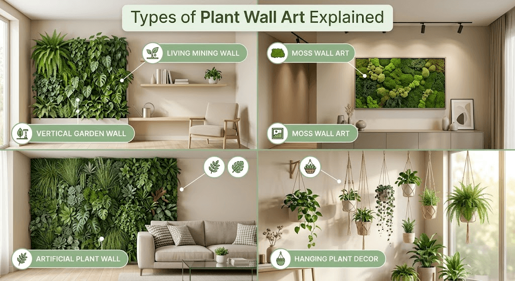Types of plant wall art