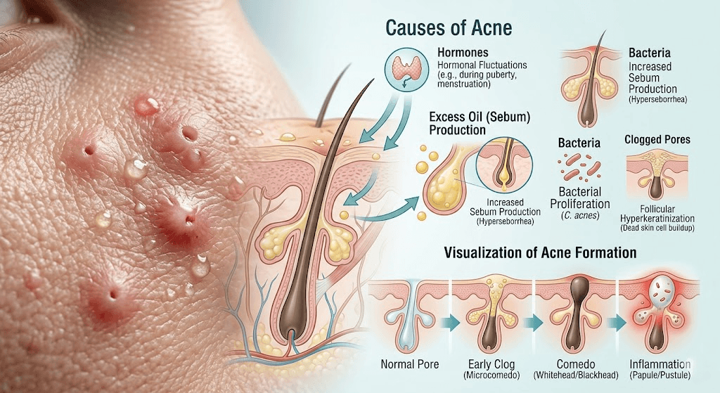 causes of acne an overview