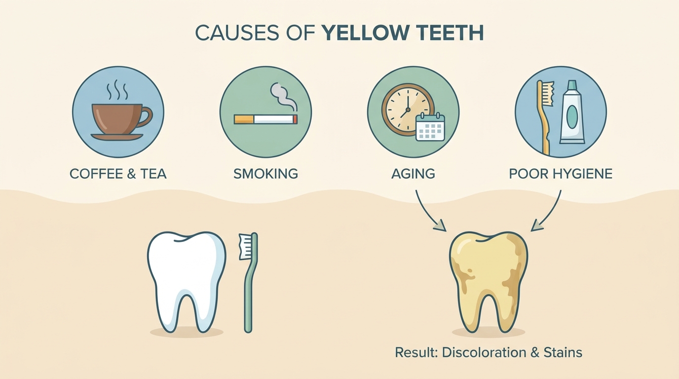 causes of yellow teeth