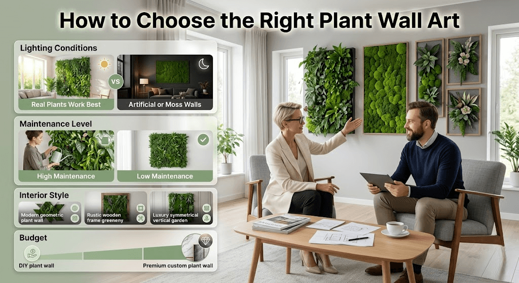 how to choose right plant wall art