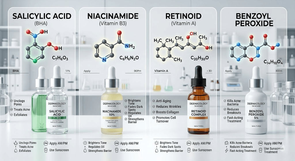 key ingredients for acne skincare