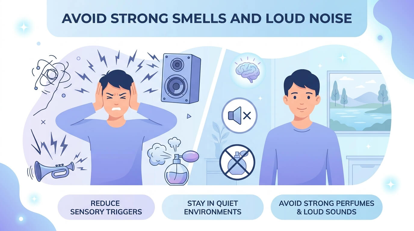 Avoid Strong Smells and Loud Noise