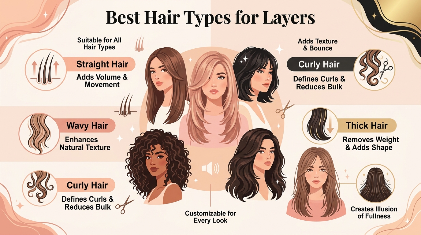 Best Hair Types for Layers