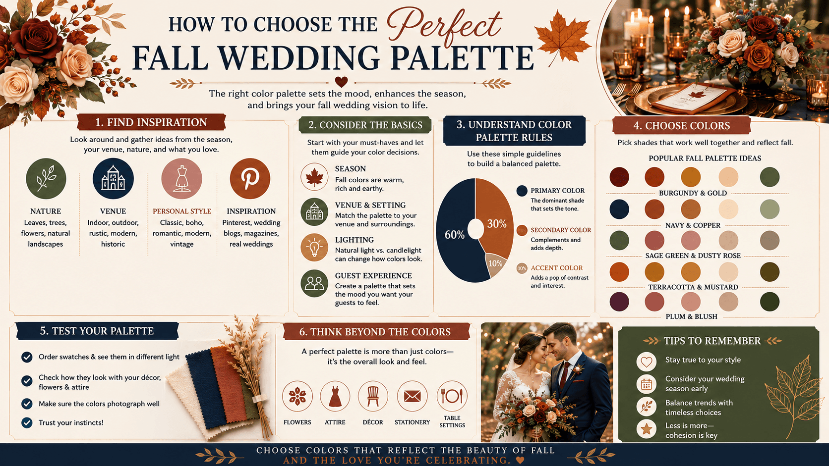 How to Choose the Perfect Fall Wedding Palette