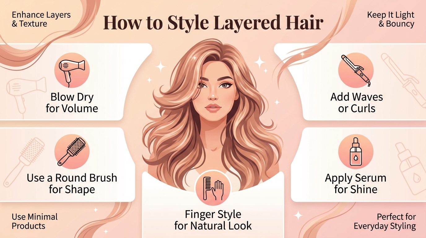 How to Style Layered Hair