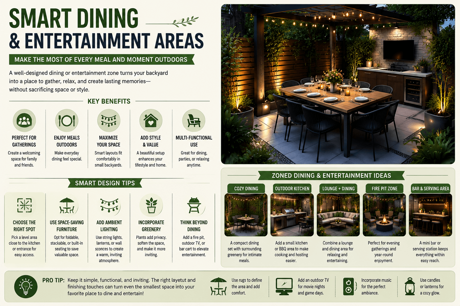 Smart Dining and Entertainment Areas