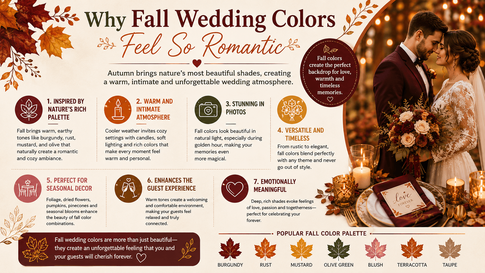 Why Fall Wedding Colors Feel So Romantic