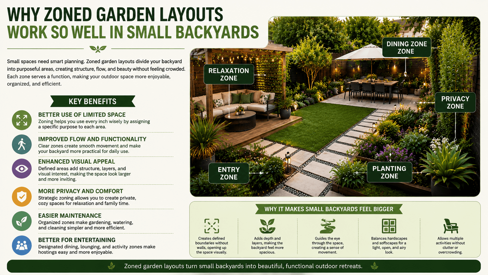 Why Zoned Garden Layouts Work So Well in Small Backyards