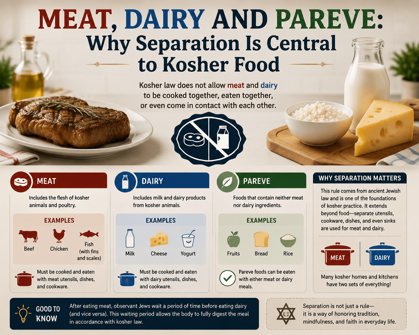 Meat, Dairy and Pareve Why Separation Is Central to Kosher Food