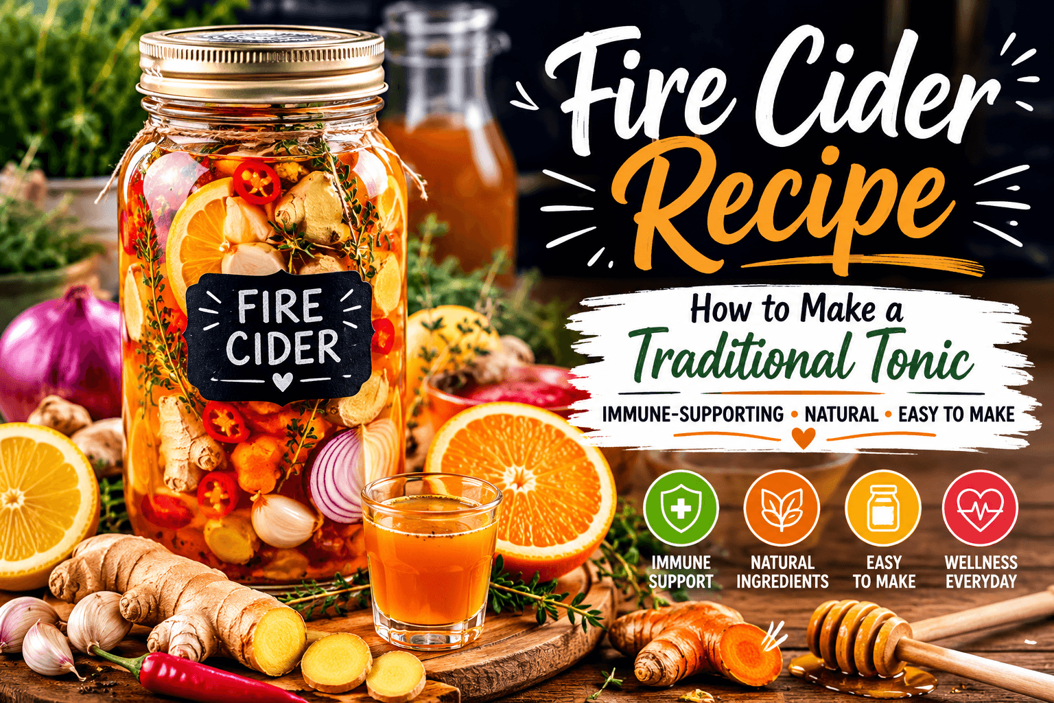 Fire Cider Recipe: How to Make a Traditional Immune-Supporting Tonic at Home