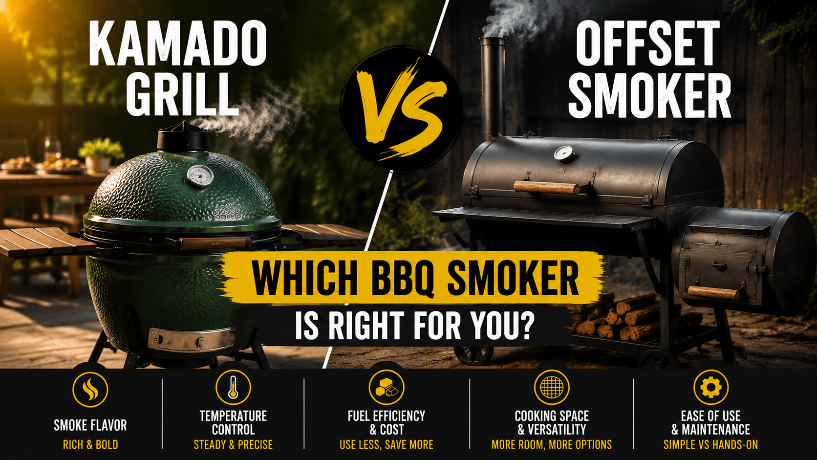 Kamado Grill vs Offset Smoker Comparison: Which BBQ Smoker Is Right for You?