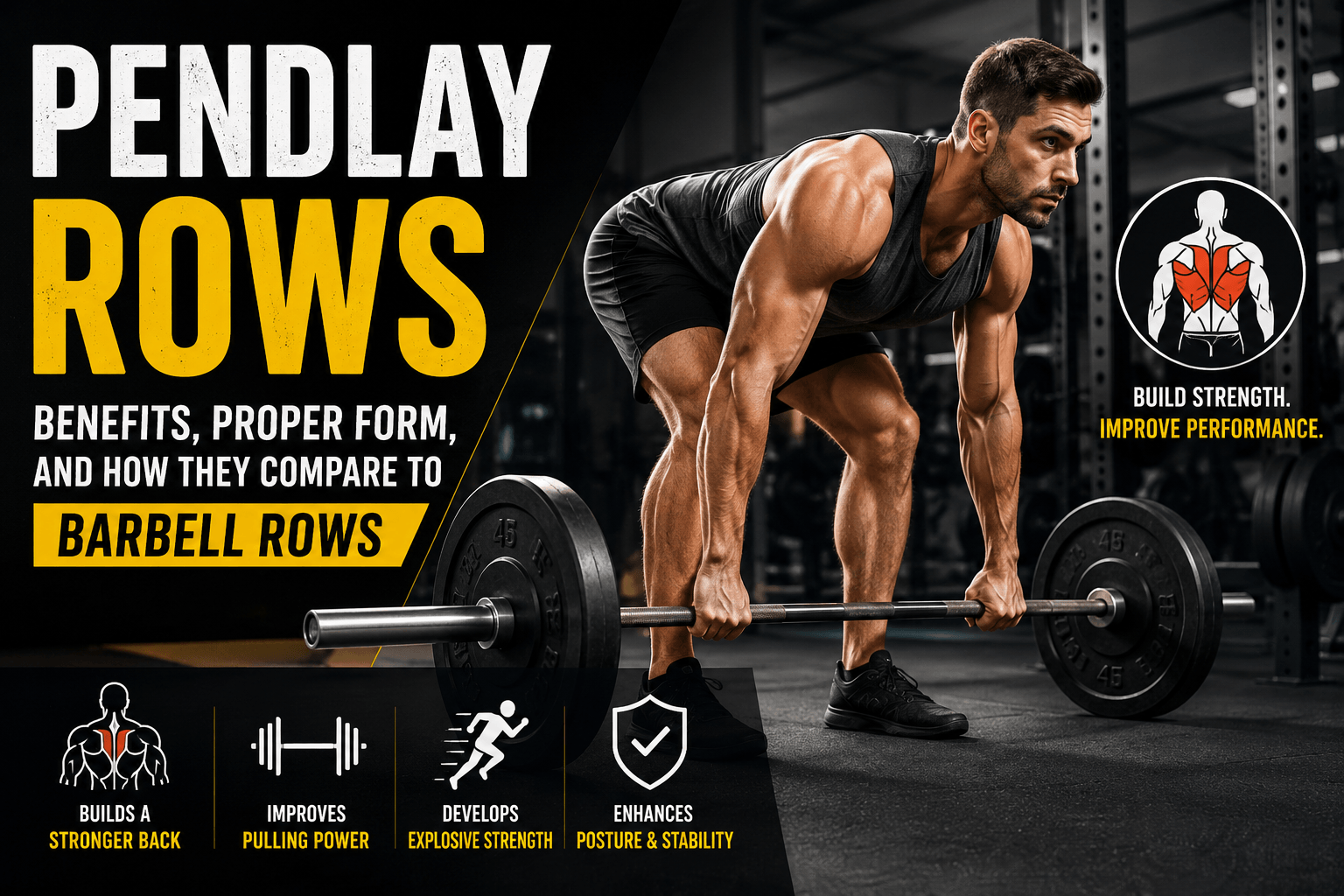 Pendlay Rows: Benefits, Proper Form, and How They Compare to Barbell Rows