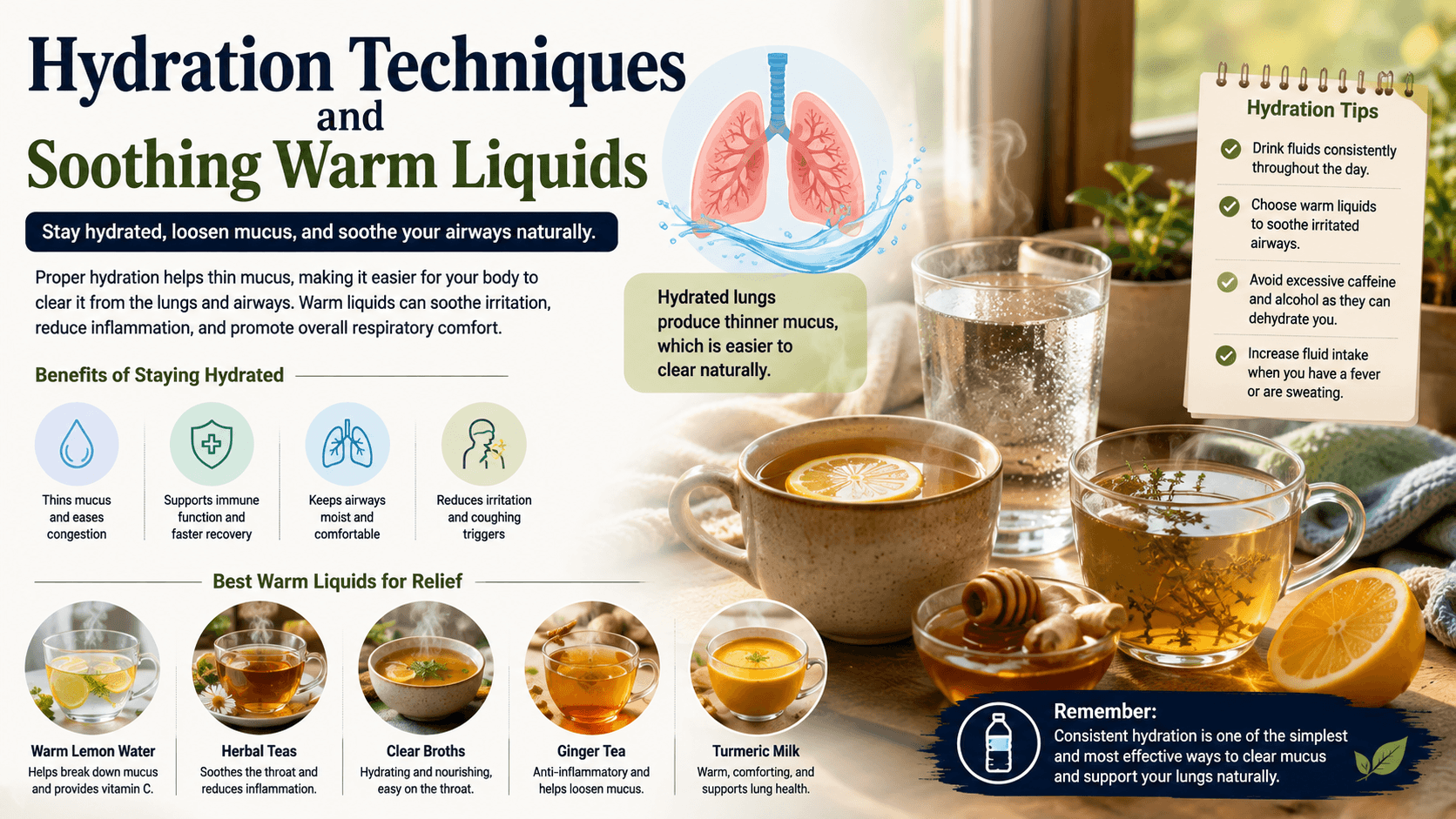 Hydration Techniques and Soothing Warm Liquids