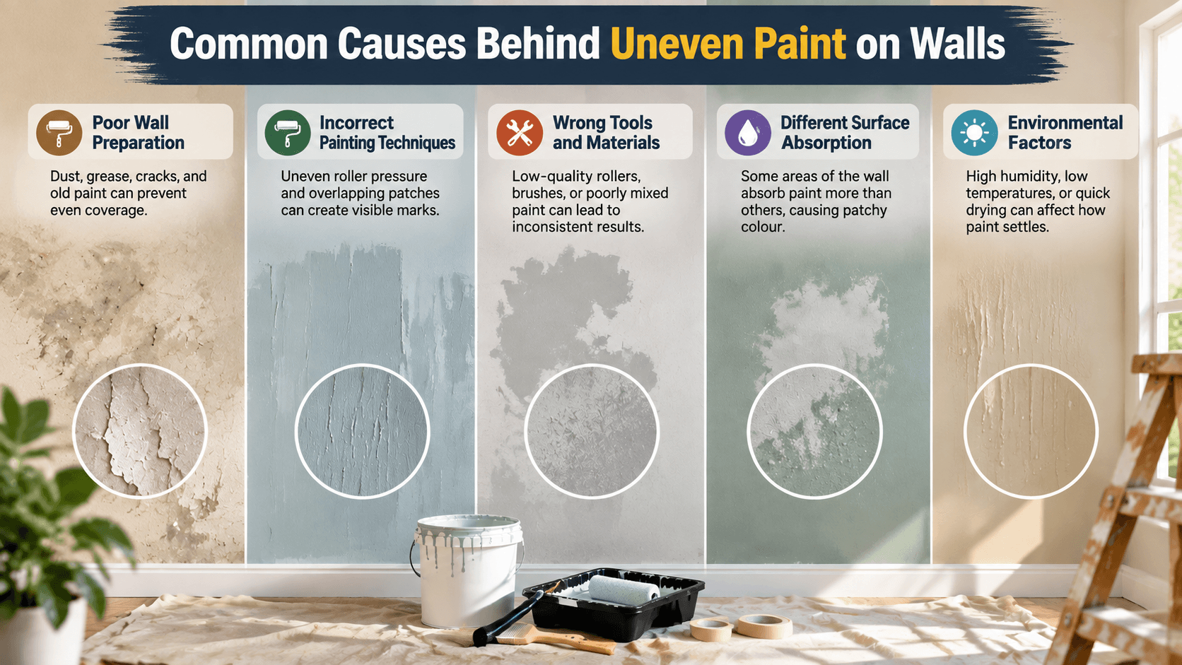 Common Causes Behind Uneven Paint on Walls