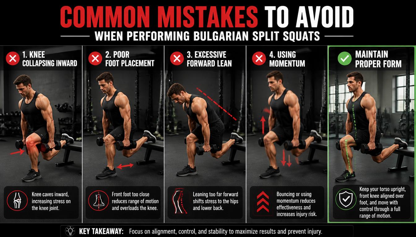 Common Mistakes When Performing Bulgarian Split Squats