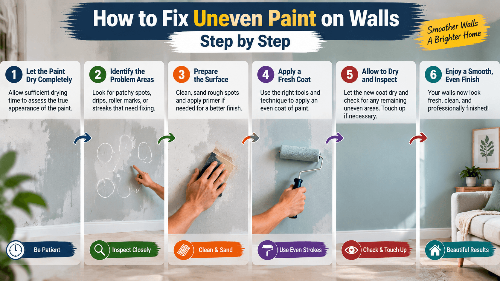 How to Fix Uneven Paint on Walls Step by Step