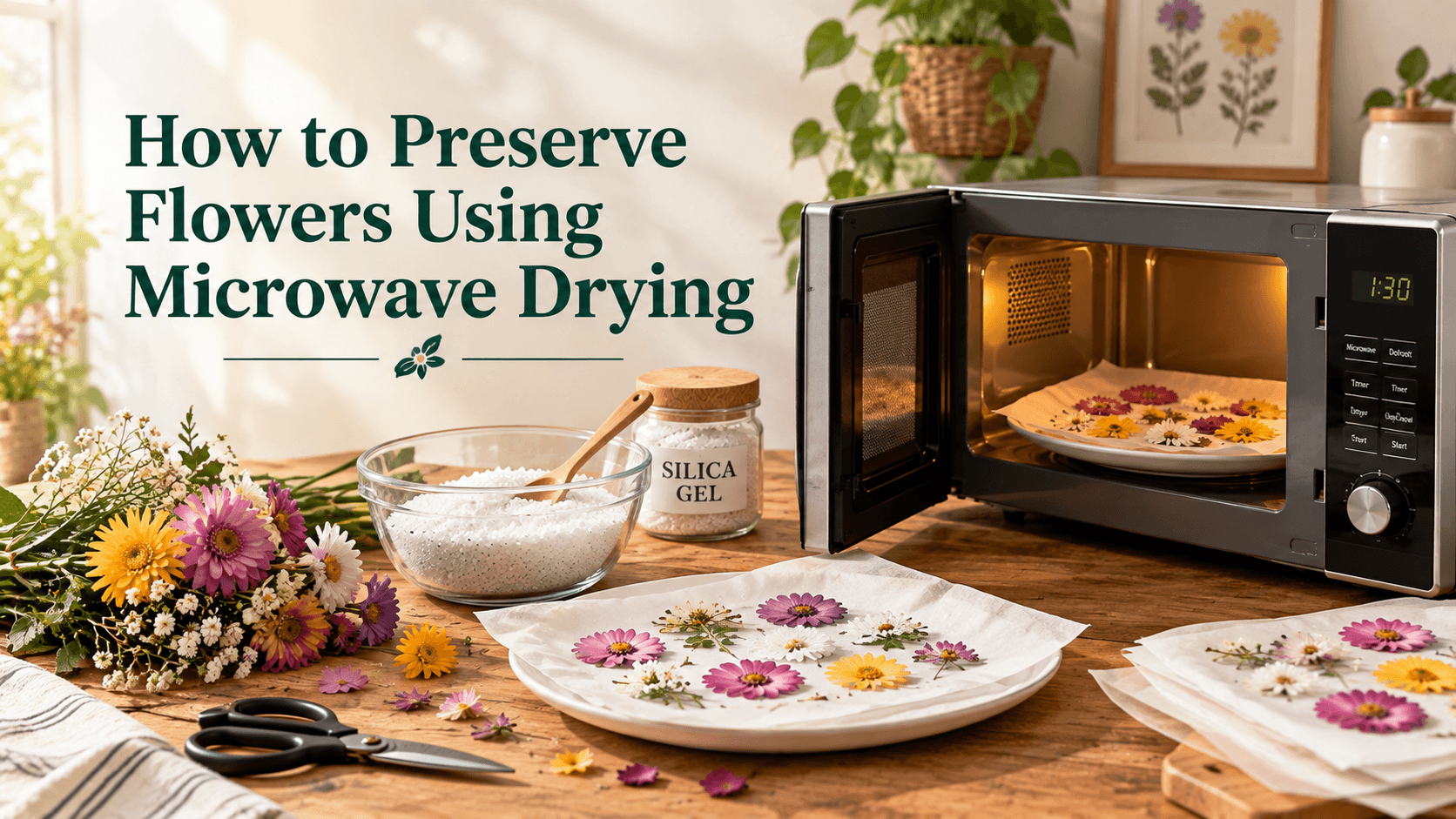 How to Preserve Flowers Using Microwave Drying