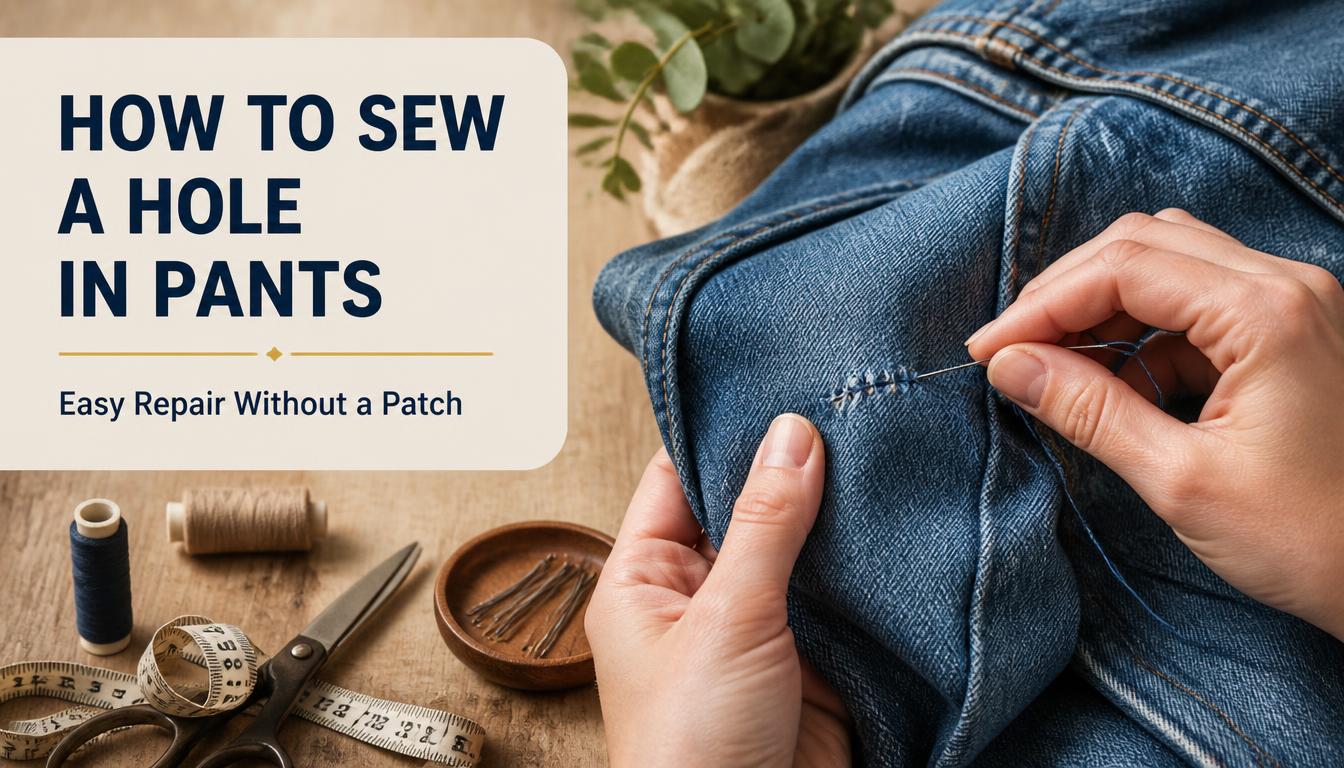 How to Sew a Hole in Pants Without Using a Patch