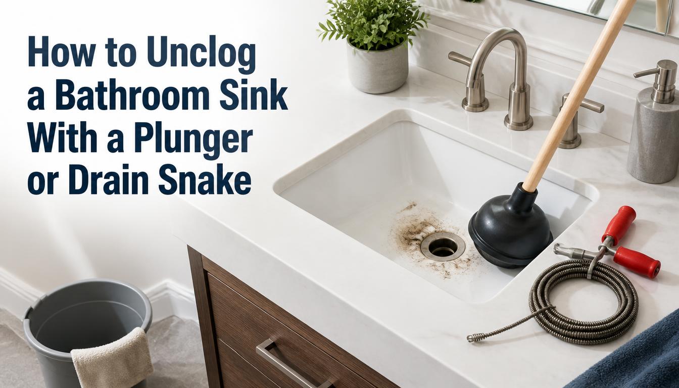 How to Unclog a Bathroom Sink With a Plunger or Drain Snake
