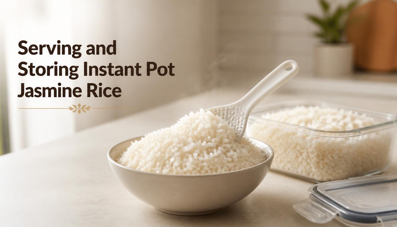Serving and Storing Instant Pot Jasmine Rice