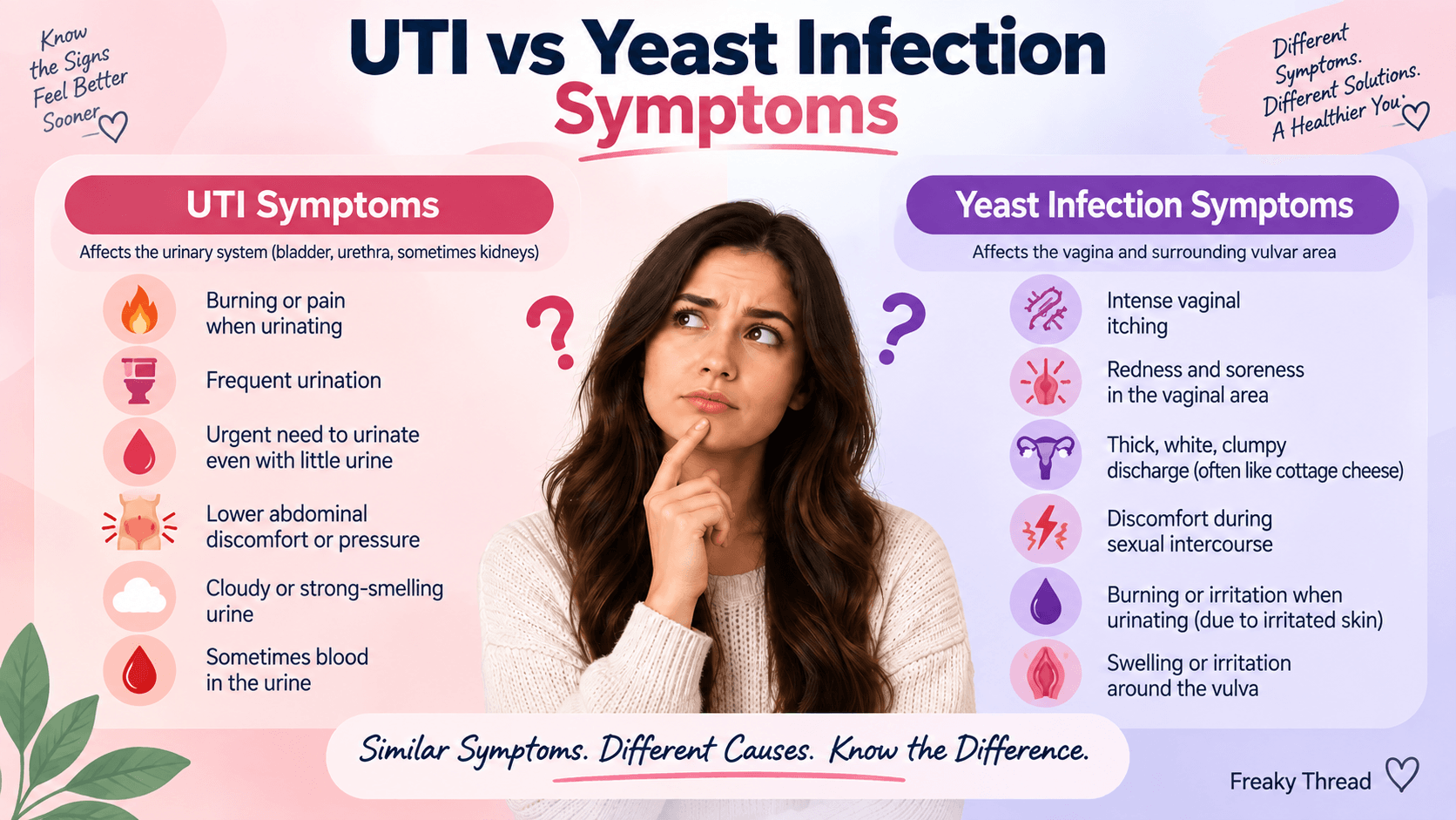 UTI vs Yeast Infection Symptoms