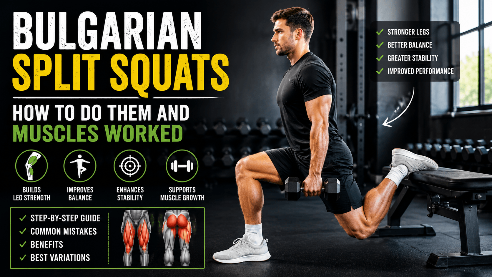 Bulgarian Split Squats: How to Do Them and Muscles Worked