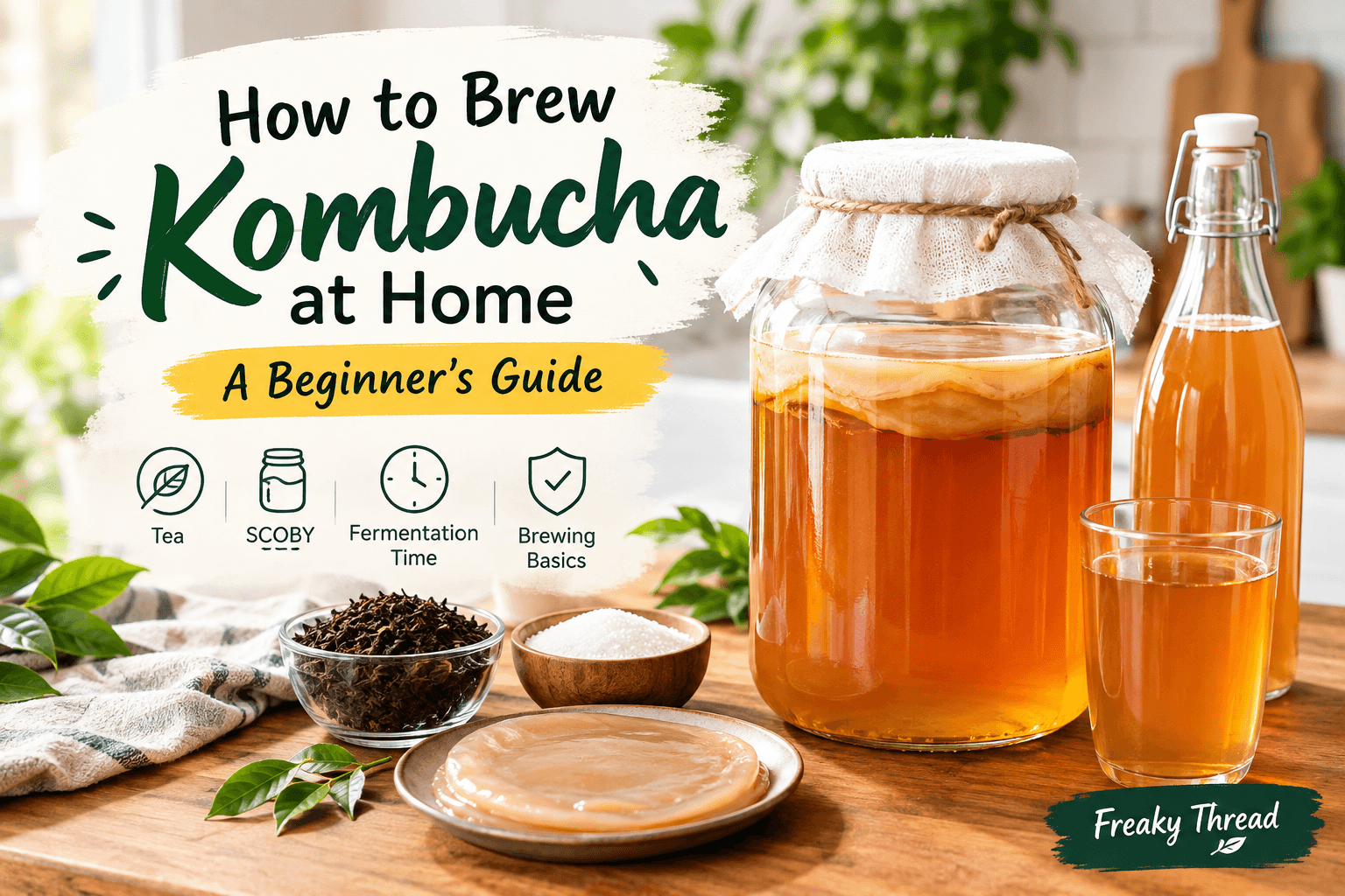 How to Brew Kombucha at Home: A Beginner’s Guide