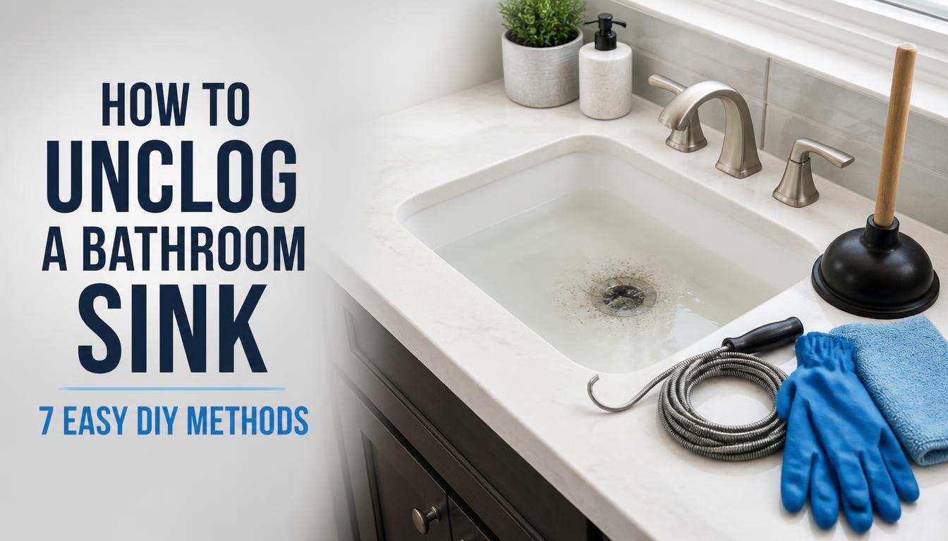 How to Unclog a Bathroom Sink: 7 Easy DIY Methods