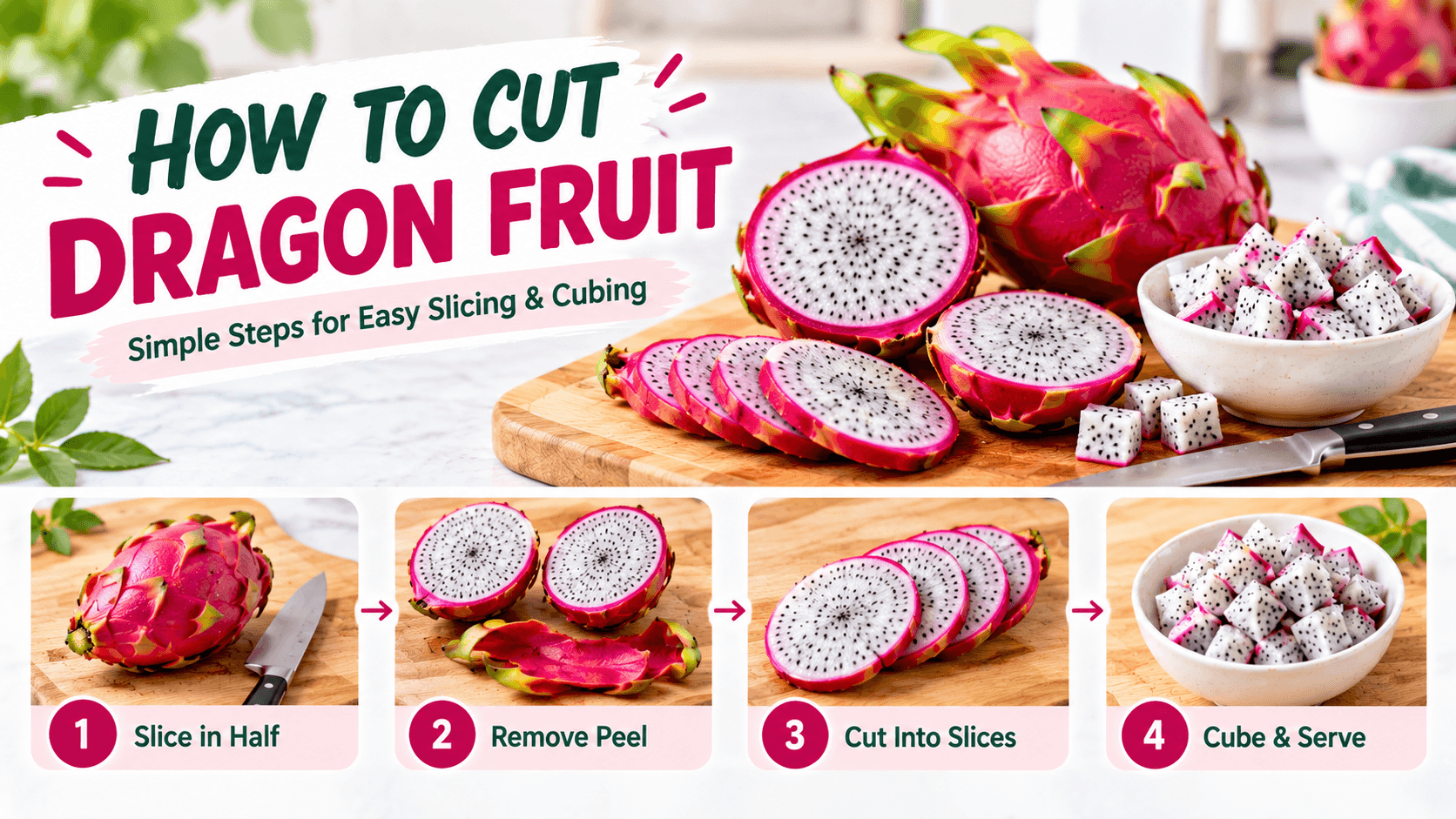 How to Cut Dragon Fruit