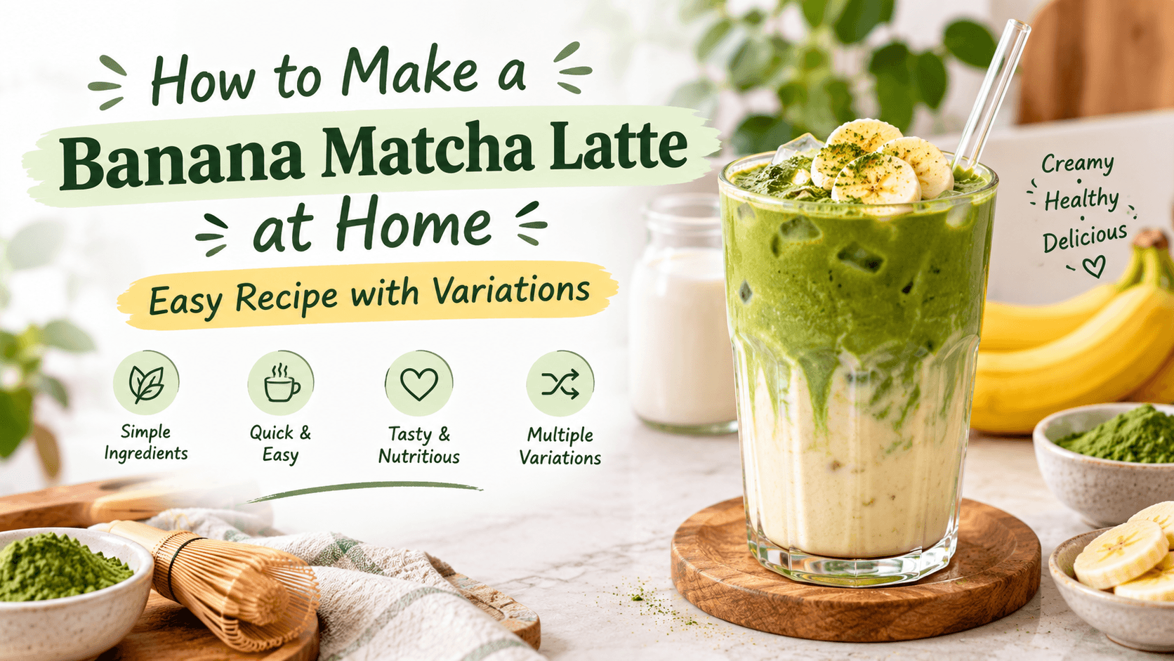How to Make a Banana Matcha Latte at Home: Easy Recipe with Variations