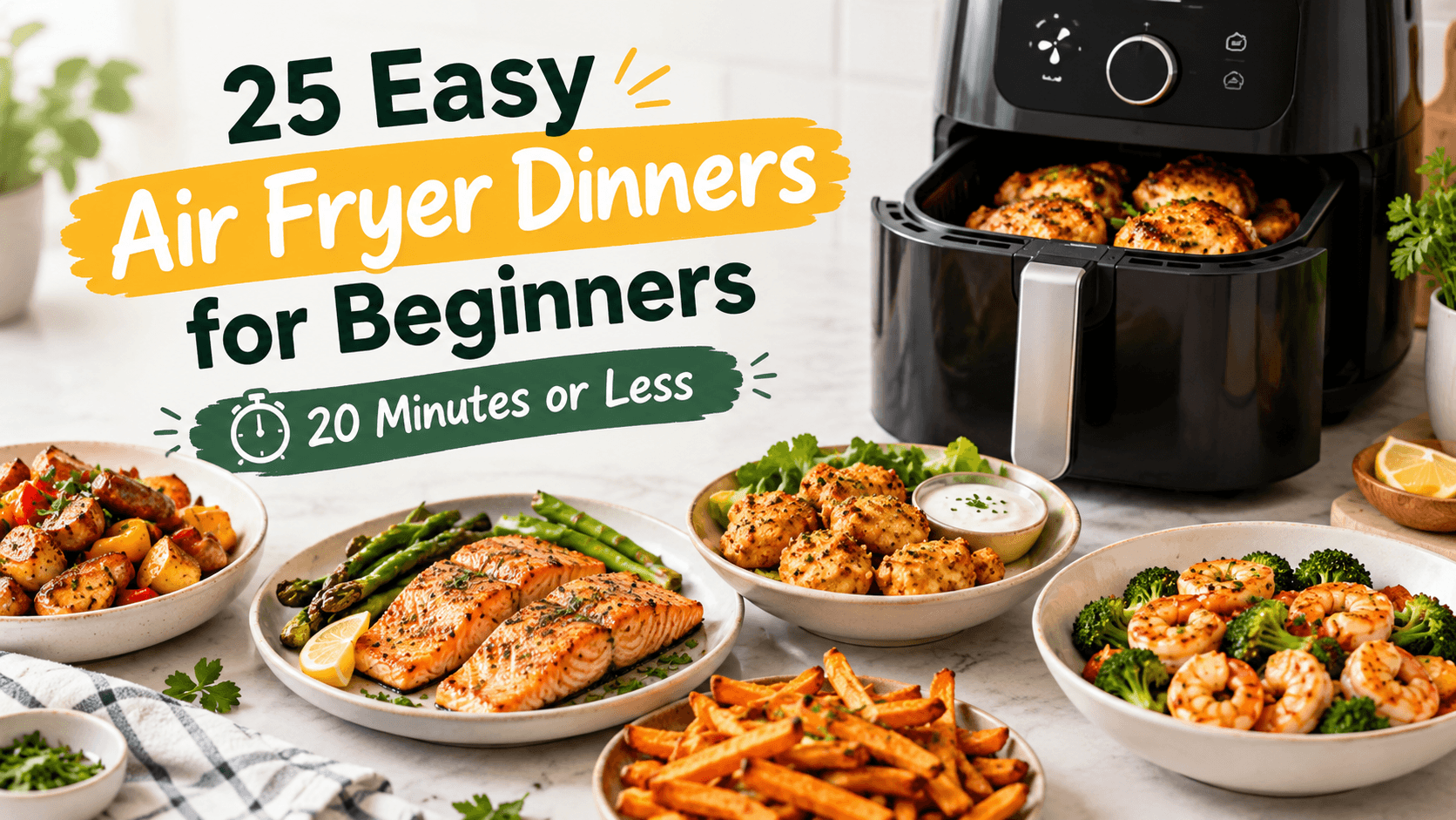 25 Easy Air Fryer Dinners for Beginners: 20 Minutes or Less